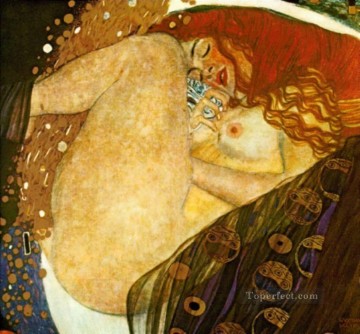 symbolism Painting - Danae Symbolism nude Gustav Klimt